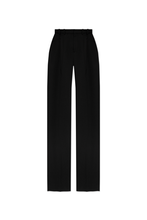 パンツ SAINT LAURENT Woman Pants Black 795352Y04EP 1441 SAINT LAURENT Twill straight-leg pants | NET-A-PORTER